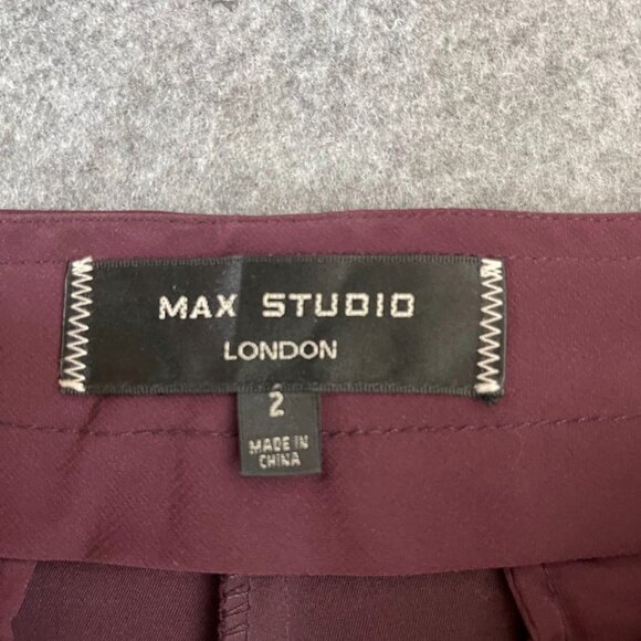 MAX STUDIO London Dress Pants – Purple Burgundy – Size 2 - Picture 8 of 11